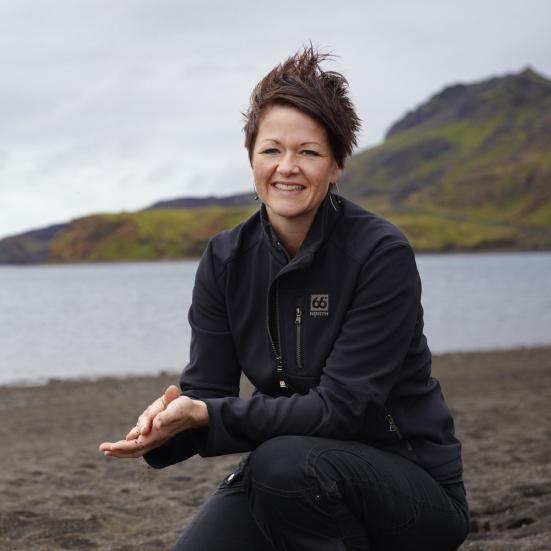 Foto af Rikke Pedersen på Island