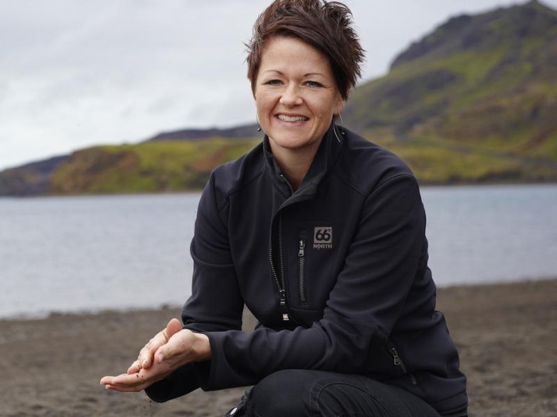 Foto af Rikke Pedersen på Island